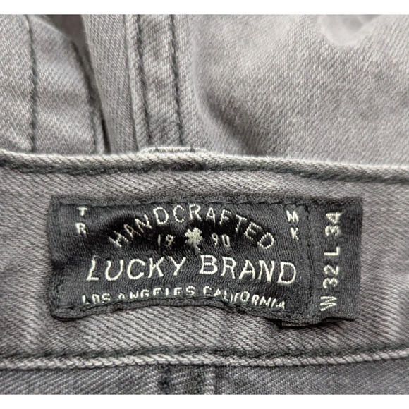 Lucky Brand Jeans sz 32/34 221 Original Straight gray stretchy denim men 2807 - Picture 7 of 8
